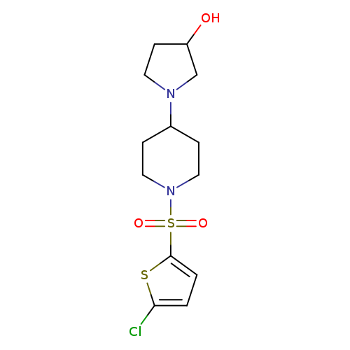 1-{1-[(5-chlorothiophen-2-yl)sulfonyl]piperidin-4-yl}pyrrolidin-3-ol