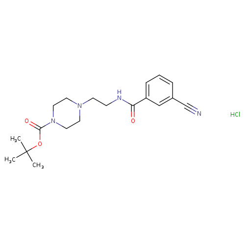 tert-butyl 4-{2-[(3-cyanophenyl)formamido]ethyl}piperazine-1-carboxylate hydrochloride