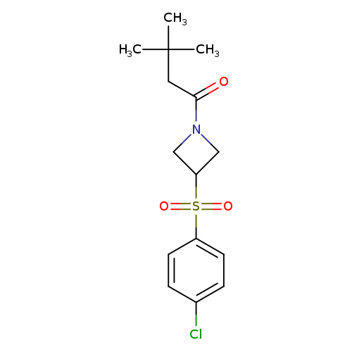 1-[3-(4-chlorobenzenesulfonyl)azetidin-1-yl]-3,3-dimethylbutan-1-one