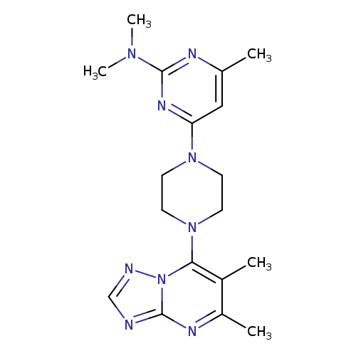 4-(4-{5,6-dimethyl-[1,2,4]triazolo[1,5-a]pyrimidin-7-yl}piperazin-1-yl)-N,N,6-trimethylpyrimidin-2-amine