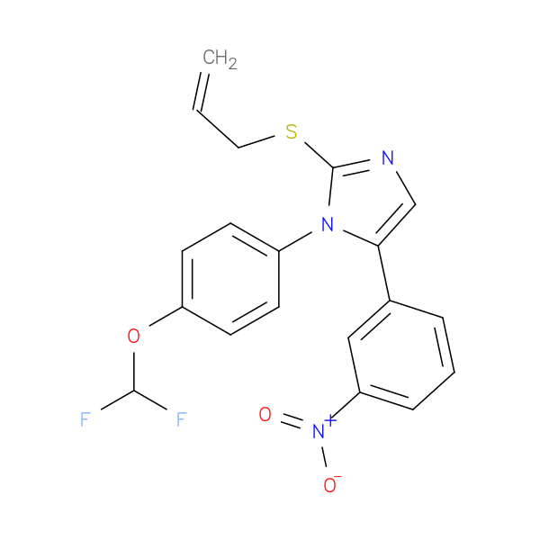 1-[4-(difluoromethoxy)phenyl]-5-(3-nitrophenyl)-2-(prop-2-en-1-ylsulfanyl)-1H-imidazole