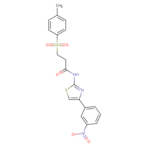3-(4-methylbenzenesulfonyl)-N-[4-(3-nitrophenyl)-1,3-thiazol-2-yl]propanamide