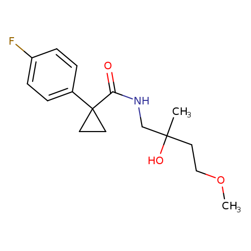 1-(4-fluorophenyl)-N-(2-hydroxy-4-methoxy-2-methylbutyl)cyclopropane-1-carboxamide