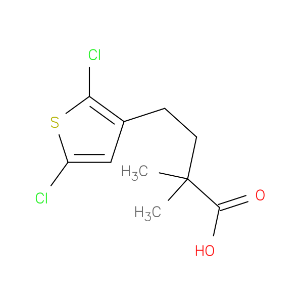 4-(2,5-dichlorothiophen-3-yl)-2,2-dimethylbutanoic acid