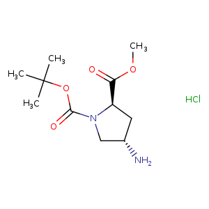 1,2-Pyrrolidinedicarboxylic acid, 4-amino-, 1-(1,1-dimethylethyl) 2-methyl ester, hydrochloride (1:1), (2R,4S)-