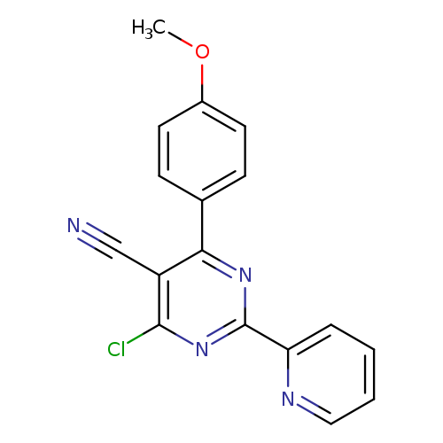 4-chloro-6-(4-methoxyphenyl)-2-(pyridin-2-yl)pyrimidine-5-carbonitrile