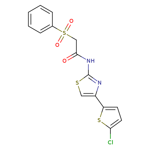 2-(benzenesulfonyl)-N-[4-(5-chlorothiophen-2-yl)-1,3-thiazol-2-yl]acetamide