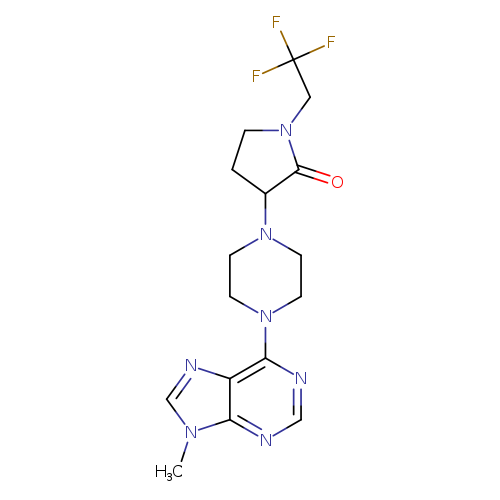 3-[4-(9-methyl-9H-purin-6-yl)piperazin-1-yl]-1-(2,2,2-trifluoroethyl)pyrrolidin-2-one