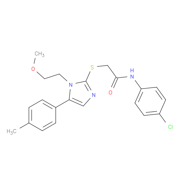 N-(4-chlorophenyl)-2-{[1-(2-methoxyethyl)-5-(4-methylphenyl)-1H-imidazol-2-yl]sulfanyl}acetamide