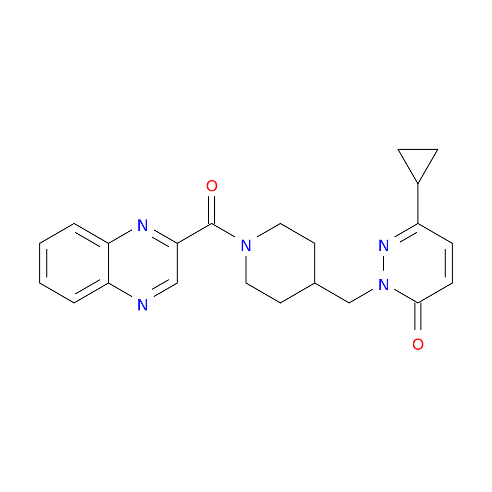6-cyclopropyl-2-{[1-(quinoxaline-2-carbonyl)piperidin-4-yl]methyl}-2,3-dihydropyridazin-3-one