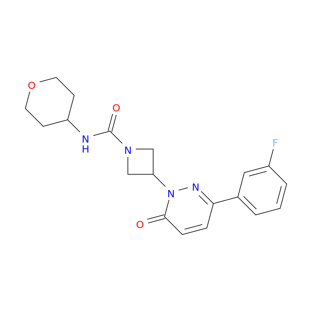3-[3-(3-fluorophenyl)-6-oxo-1,6-dihydropyridazin-1-yl]-N-(oxan-4-yl)azetidine-1-carboxamide
