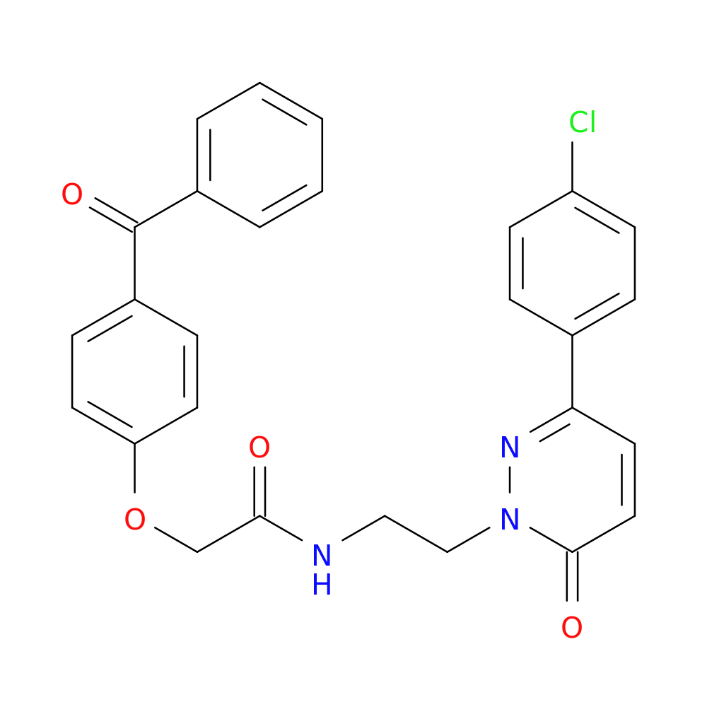 2-(4-benzoylphenoxy)-N-{2-[3-(4-chlorophenyl)-6-oxo-1,6-dihydropyridazin-1-yl]ethyl}acetamide