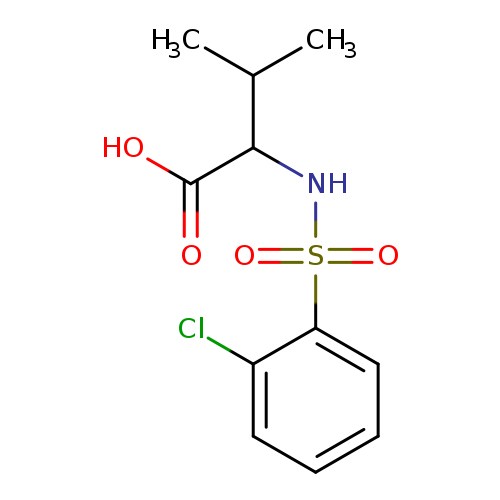 2-([(2-CHLOROPHENYL)SULFONYL]AMINO)-3-METHYLBUTANOIC ACID