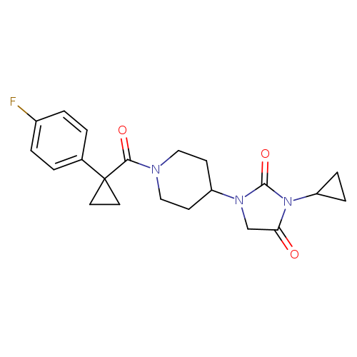 3-cyclopropyl-1-{1-[1-(4-fluorophenyl)cyclopropanecarbonyl]piperidin-4-yl}imidazolidine-2,4-dione