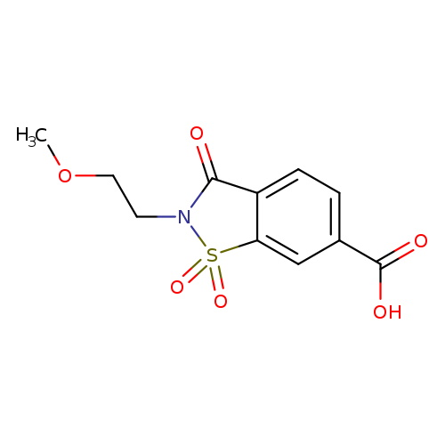 2-(2-Methoxyethyl)-1,1,3-trioxo-2,3-dihydro-1lambda(6),2-benzothiazole-6-carboxylic acid