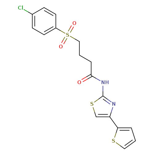4-(4-chlorobenzenesulfonyl)-N-[4-(thiophen-2-yl)-1,3-thiazol-2-yl]butanamide