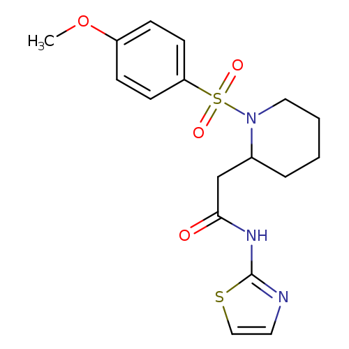2-[1-(4-methoxybenzenesulfonyl)piperidin-2-yl]-N-(1,3-thiazol-2-yl)acetamide