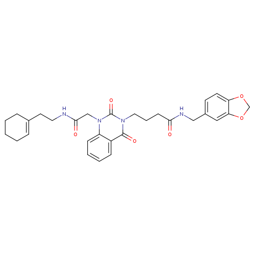 N-[(2H-1,3-benzodioxol-5-yl)methyl]-4-[1-({[2-(cyclohex-1-en-1-yl)ethyl]carbamoyl}methyl)-2,4-dioxo-1,2,3,4-tetrahydroquinazolin-3-yl]butanamide