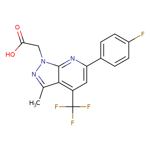 2-(6-(4-Fluorophenyl)-3-methyl-4-(trifluoromethyl)-1H-pyrazolo[3,4-b]pyridin-1-yl)acetic acid