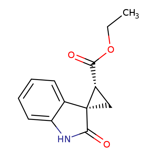 Spiro[cyclopropane-1,3'-[3H]indole]-2-carboxylic acid,1',2'-dihydro-2'-oxo-, ethyl ester, (1R,2R)-rel-