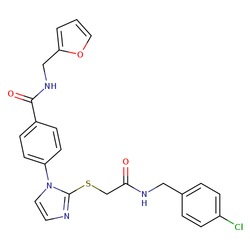 4-{2-[({[(4-chlorophenyl)methyl]carbamoyl}methyl)sulfanyl]-1H-imidazol-1-yl}-N-[(furan-2-yl)methyl]benzamide