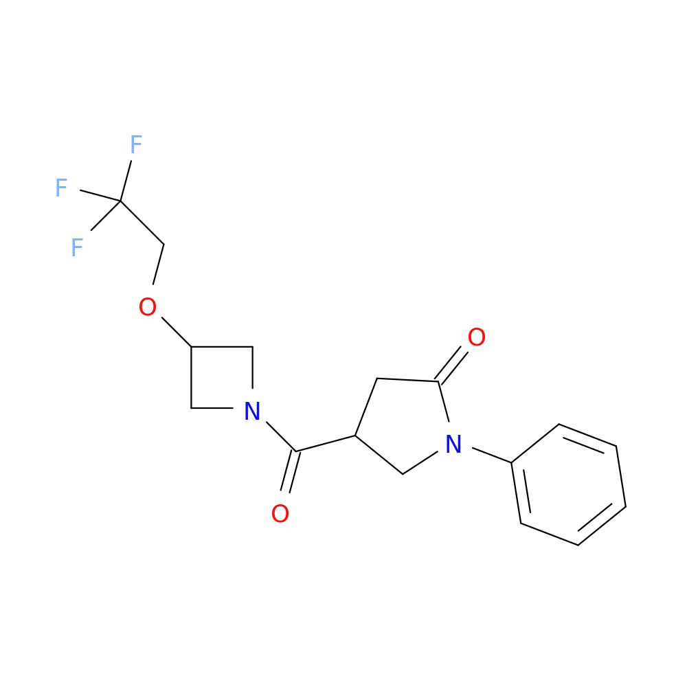 1-phenyl-4-[3-(2,2,2-trifluoroethoxy)azetidine-1-carbonyl]pyrrolidin-2-one