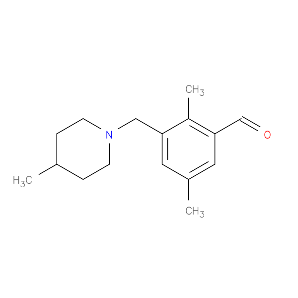 2,5-Dimethyl-3-((4-methylpiperidin-1-yl)methyl)benzaldehyde