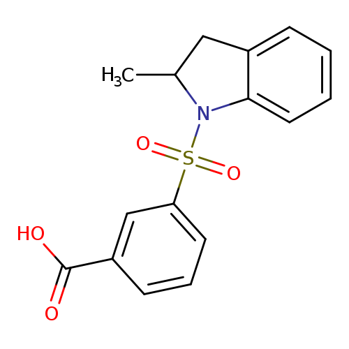 3-[(2-methyl-2,3-dihydro-1H-indol-1-yl)sulfonyl]benzoic acid