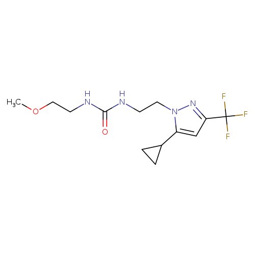 1-{2-[5-cyclopropyl-3-(trifluoromethyl)-1H-pyrazol-1-yl]ethyl}-3-(2-methoxyethyl)urea