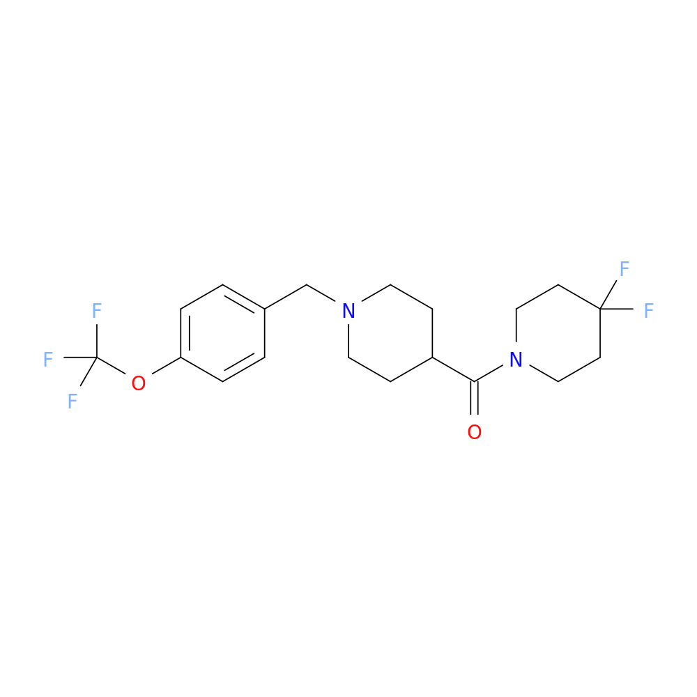 4,4-difluoro-1-(1-{[4-(trifluoromethoxy)phenyl]methyl}piperidine-4-carbonyl)piperidine