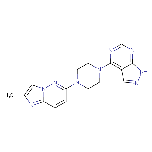 1-{2-methylimidazo[1,2-b]pyridazin-6-yl}-4-{1H-pyrazolo[3,4-d]pyrimidin-4-yl}piperazine