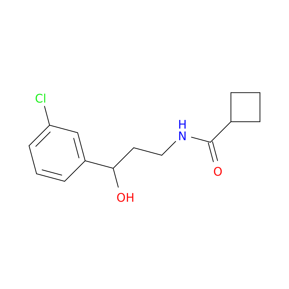 N-[3-(3-chlorophenyl)-3-hydroxypropyl]cyclobutanecarboxamide