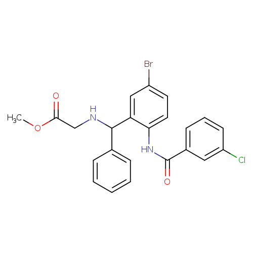 methyl 2-({[5-bromo-2-(3-chlorobenzamido)phenyl](phenyl)methyl}amino)acetate