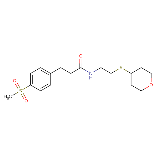 3-(4-methanesulfonylphenyl)-N-[2-(oxan-4-ylsulfanyl)ethyl]propanamide