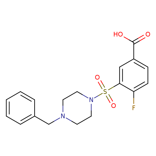 3-[(4-benzylpiperazin-1-yl)sulfonyl]-4-fluorobenzoic acid