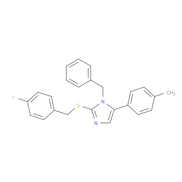1-benzyl-2-{[(4-fluorophenyl)methyl]sulfanyl}-5-(4-methylphenyl)-1H-imidazole