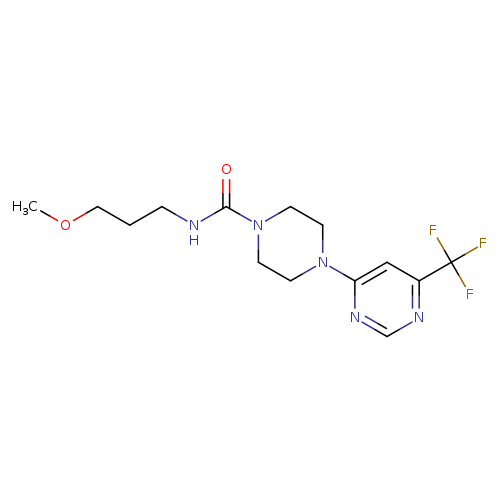 N-(3-methoxypropyl)-4-[6-(trifluoromethyl)pyrimidin-4-yl]piperazine-1-carboxamide