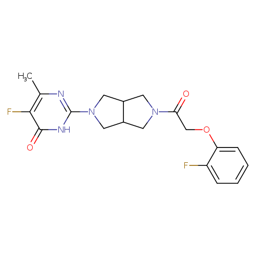 5-fluoro-2-{5-[2-(2-fluorophenoxy)acetyl]-octahydropyrrolo[3,4-c]pyrrol-2-yl}-6-methyl-3,4-dihydropyrimidin-4-one