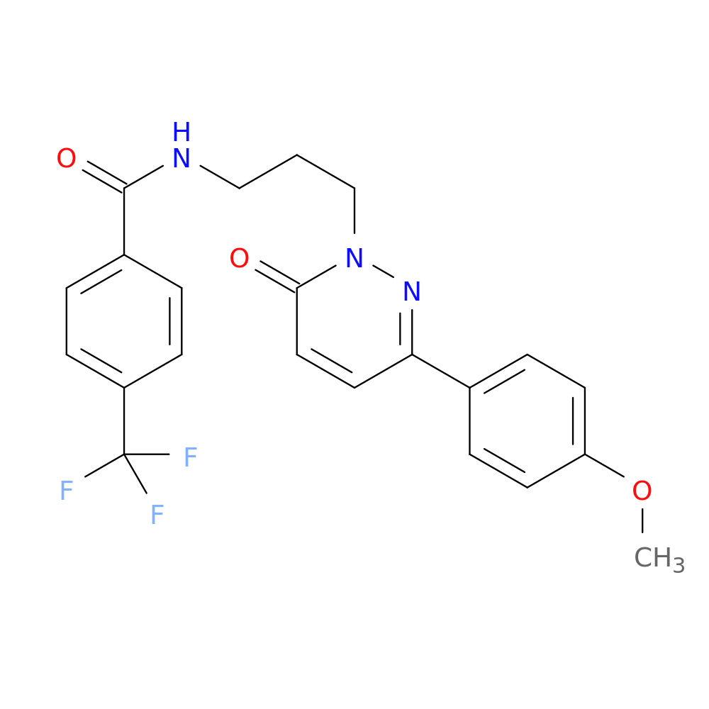 N-{3-[3-(4-methoxyphenyl)-6-oxo-1,6-dihydropyridazin-1-yl]propyl}-4-(trifluoromethyl)benzamide