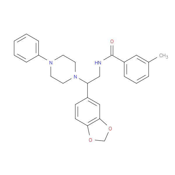 N-[2-(2H-1,3-benzodioxol-5-yl)-2-(4-phenylpiperazin-1-yl)ethyl]-3-methylbenzamide