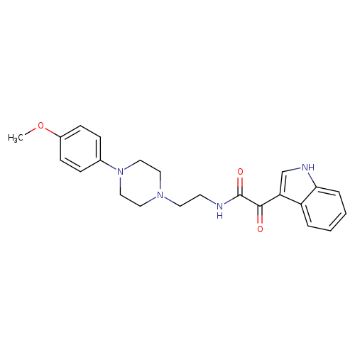2-(1H-indol-3-yl)-N-{2-[4-(4-methoxyphenyl)piperazin-1-yl]ethyl}-2-oxoacetamide