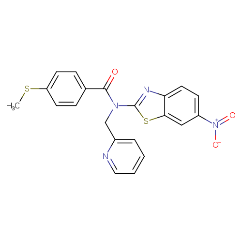 4-(methylsulfanyl)-N-(6-nitro-1,3-benzothiazol-2-yl)-N-[(pyridin-2-yl)methyl]benzamide