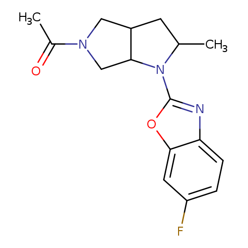 1-[1-(6-fluoro-1,3-benzoxazol-2-yl)-2-methyl-octahydropyrrolo[2,3-c]pyrrol-5-yl]ethan-1-one