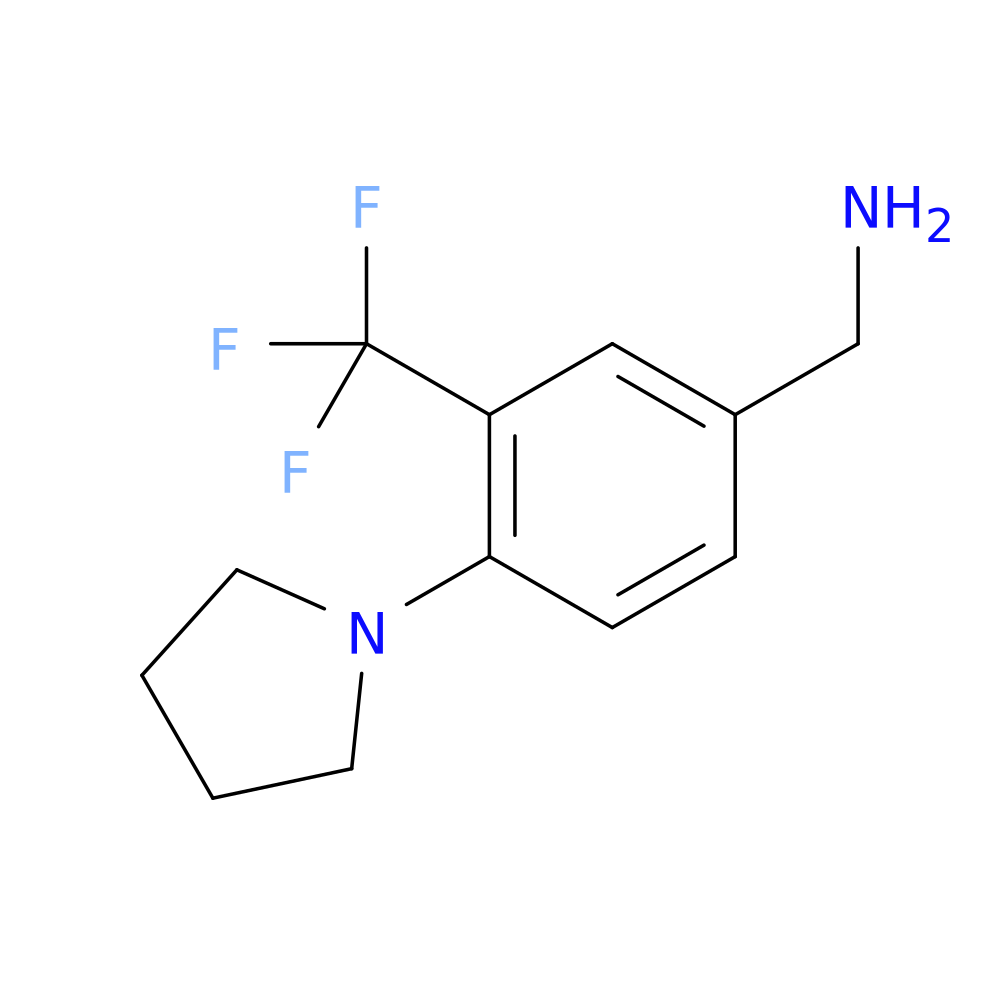 (4-(Pyrrolidin-1-yl)-3-(trifluoromethyl)phenyl)methanamine
