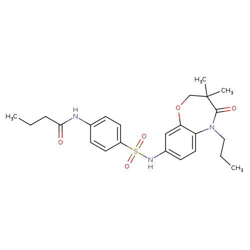 N-{4-[(3,3-dimethyl-4-oxo-5-propyl-2,3,4,5-tetrahydro-1,5-benzoxazepin-8-yl)sulfamoyl]phenyl}butanamide
