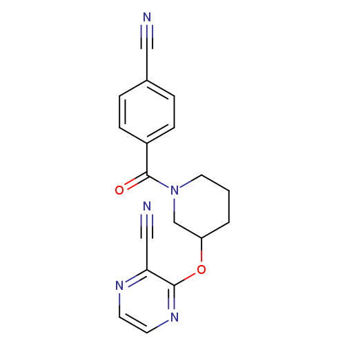 3-{[1-(4-cyanobenzoyl)piperidin-3-yl]oxy}pyrazine-2-carbonitrile