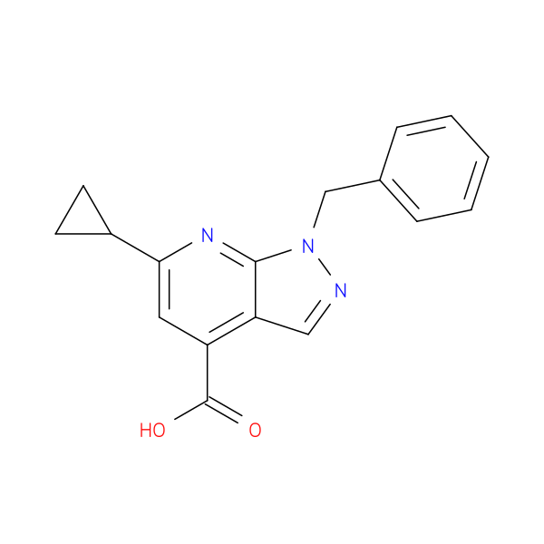 1-benzyl-6-cyclopropyl-1H-pyrazolo[3,4-b]pyridine-4-carboxylic acid