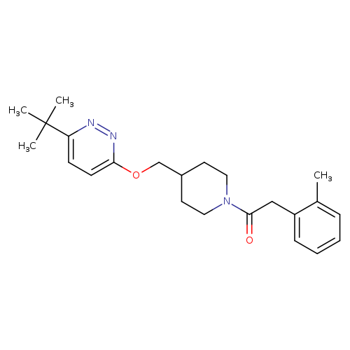 1-(4-{[(6-tert-butylpyridazin-3-yl)oxy]methyl}piperidin-1-yl)-2-(2-methylphenyl)ethan-1-one