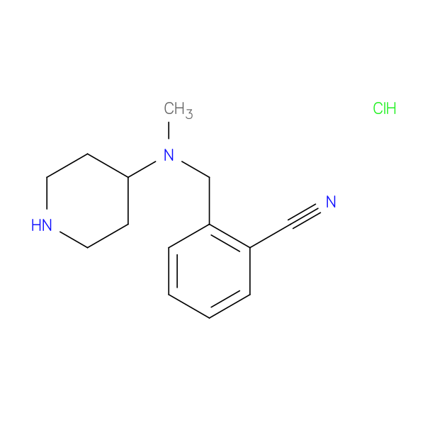 2-((Methyl(piperidin-4-yl)amino)methyl)benzonitrile hydrochloride