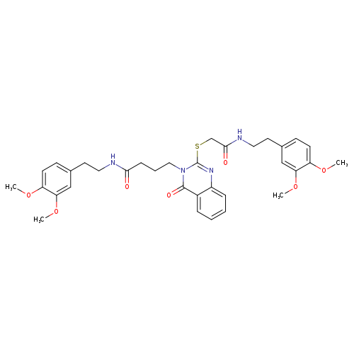 N-[2-(3,4-dimethoxyphenyl)ethyl]-4-{2-[({[2-(3,4-dimethoxyphenyl)ethyl]carbamoyl}methyl)sulfanyl]-4-oxo-3,4-dihydroquinazolin-3-yl}butanamide
